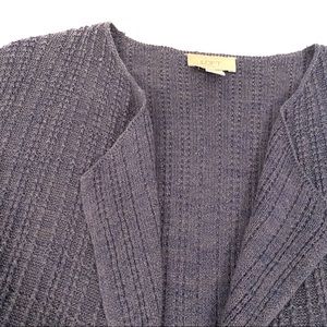Loft Knit Cardigan Sweater Purple